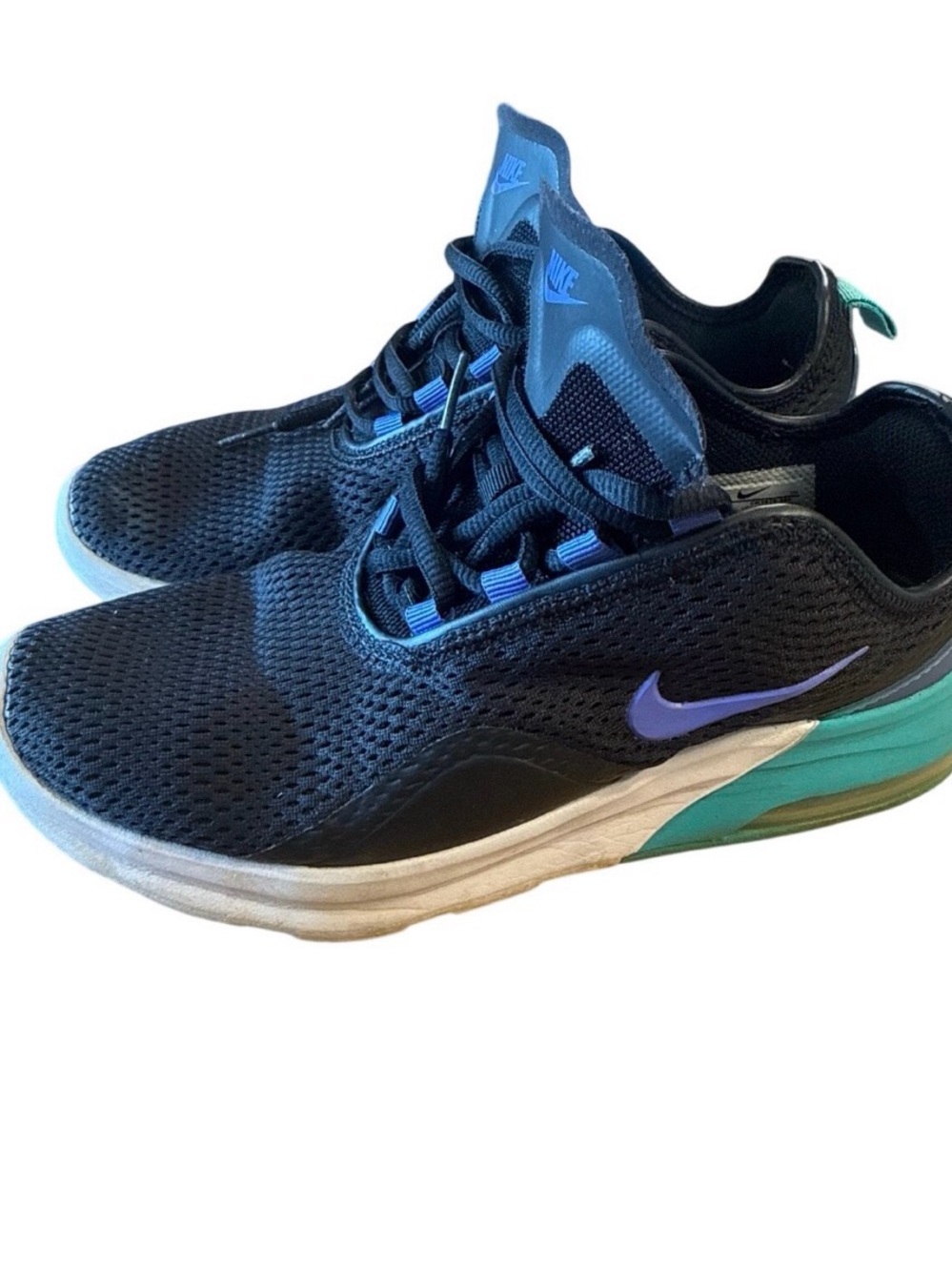Nike Air Max Motion 2 Women's Running Shoes Black Purple Teal CK1676-300